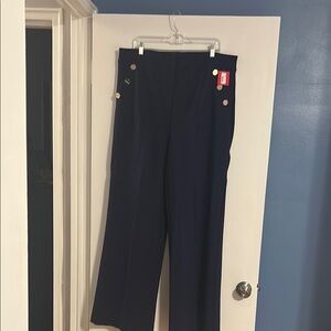 Spanx Women's Navy Blue Wide-Leg Pants
